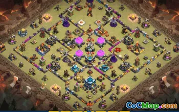 CoC Town Hall 13 Base Layouts & Maps | Trophy, War, Home Village #30788