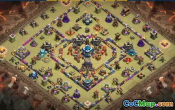 CoC Town Hall 13 Base Layouts & Maps | Trophy, War, Home Village #31577