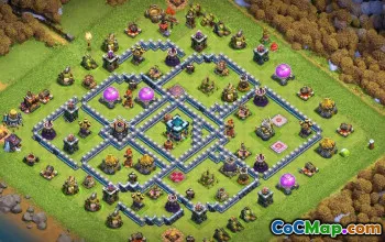 CoC Town Hall 13 Base Layouts & Maps | Trophy, War & Home Village #31862