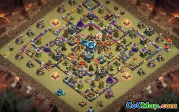 CoC Town Hall 13 Base Layouts & Maps | Trophy, War & Home Village #31889