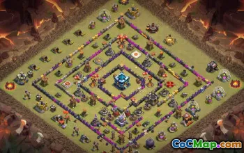 CoC Town Hall 13 Base Layouts & Maps | Trophy, War & Home Village #31958