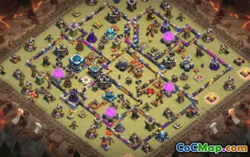 CoC Town Hall 13 Base Layouts & Maps | Trophy, War & Home Village #32766