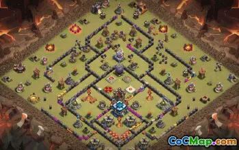 CoC Town Hall 13 Base Layouts & Maps | Trophy, War & Home Village #32909