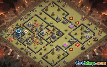 CoC Town Hall 13 Base Layouts & Maps | Trophy, War & Home Village #33330