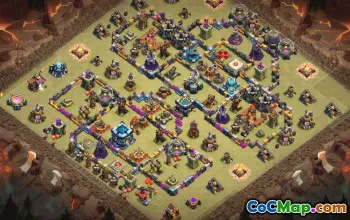 CoC Town Hall 13 Base Layouts & Maps | Trophy, War, Home Village #33686