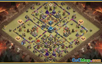 CoC Town Hall 13 Base Layouts & Maps | War, Defense, Farming #29390