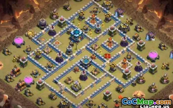 COC TOWN HALL 13 تخطيطات قاعدة: الخرائط واستراتيجيات الحرب #13073