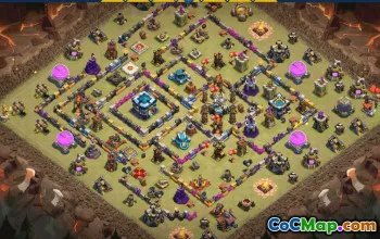 CoC Town Hall 13 Base Layouts & Maps | War & Trophy Bases #30789