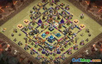 CoC Town Hall 13 Base Layouts & Maps | War, Trophy, Home Village #31579