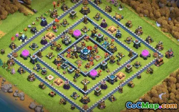 CoC Town Hall 13 Base Layouts & Maps | War, Trophy, Home Village #32185