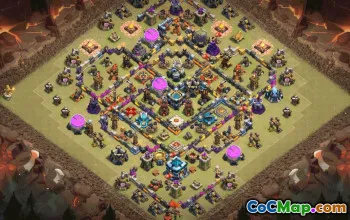 CoC Town Hall 13 Base Layouts & Maps | War, Trophy & Home Village #32761