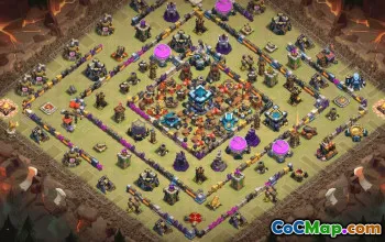 CoC Town Hall 13 Base Layouts & Maps | War, Trophy, Home Village #32764