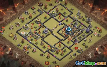 CoC Town Hall 13 Base Layouts & Maps | War, Trophy & Home Village #33002