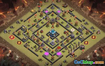 CoC Town Hall 13 Base Layouts & Maps | War, Trophy & Home Village #33395