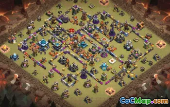 CoC Town Hall 13 Base Layouts & Maps | War, Trophy, Home Village #33687