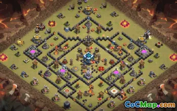 CoC Town Hall 13 Base Layouts & Maps | War, Trophy & Home Village #33897