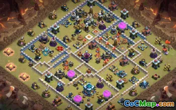 COC Town Hall 13 Baslayouter: Trophy, War & Farming Maps #16384