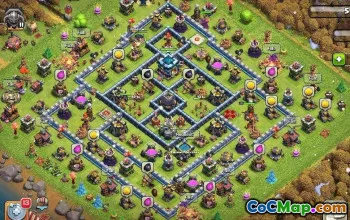 Layouts de base da prefeitura de CoC 13: Troféu, Guerra e Vila Home #15633