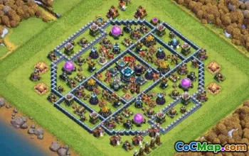 COC Town Hall 13 Baslayouter: Krig, jordbruk och trofékartor #15564