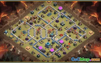 CoC Town Hall 13 Base Layouts & War Map Links #29260