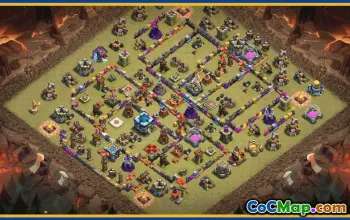 CoC Town Hall 13 Base Layouts & War Maps | Home & Village Designs #29325
