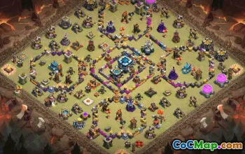 CoC Town Hall 13 Base Layouts | War & Trophy Defense Maps #30927