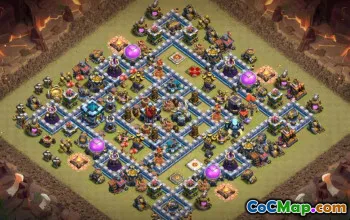CoC Town Hall 13 Layouts Base: War, Trophy & Home Village #14703