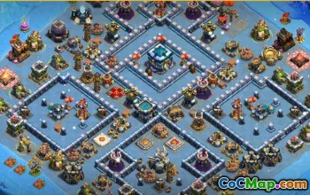 Layouts de base da prefeitura de CoC 13: guerra, troféu e vila doméstica #15350