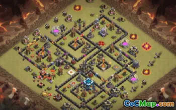 CoC Town Hall 13 Base Layouts | War, Trophy, Home Village #33238