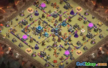 CoC Town Hall 13 Base Layouts | War, Trophy & Home Village Maps #30793