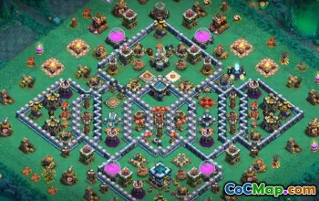 COC Town Hall 13 Baslayouter: War, Trophy, Hybrid Maps #14673