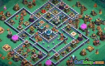 COC radnice 13 Základní rozložení | Mapy War & Trophy #14849