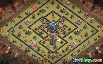 CoC Town Hall 13 Layouts & Base Maps | Home, War, Trophy, Clan #33336