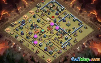 CoC Town Hall 14 Base Layouts | CWL, War & Trophy Maps #27840