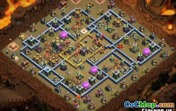 COC市政厅14基本布局：农业和奖杯地图＃13537