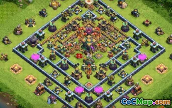 COC Town Hall 14 Baslayouter: Jordbruk och trofékartor #14123