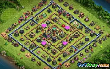 COC Town Hall 14 Baslayouter: Jordbruk och trofékartor #14656