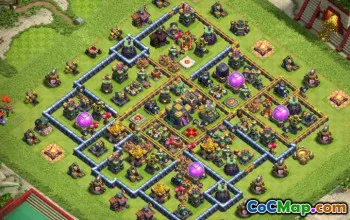 Tòa thị chính Coc 14 Bố cục cơ sở: Nông nghiệp, Trophy & War Maps #13576