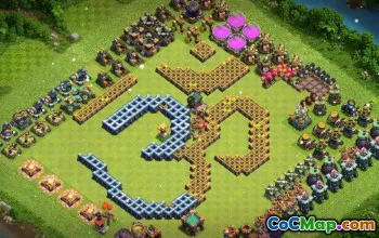 Coc Rathaus 14 Basislayouts: Funny & Progress Maps #15103