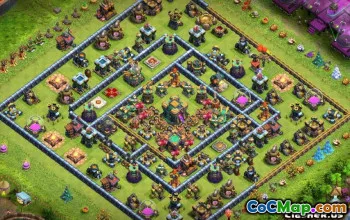 COC Town Hall 14 Baslayouter: Hem, jordbruk och trofékartor #13869