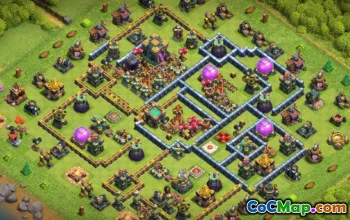COC Town Hall 14 Base Düzenleri: Ev, Kupa ve Savaş Haritaları #14827