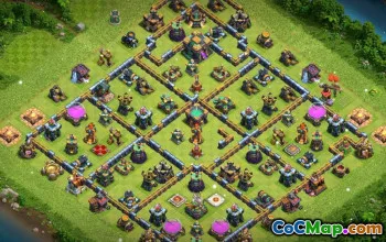 COC Town Hall 14 Base Düzenleri: Ev, Kupa ve Savaş Haritaları #15104