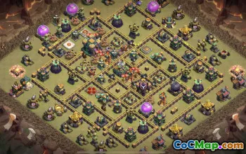 COC Town Hall 14 Base Düzenleri: Ev, Kupa ve Savaş Haritaları #16006