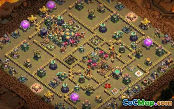 CoC Town Hall 14 التخطيطات الأساسية: خرائط المنزل والكأس والحرب #16392