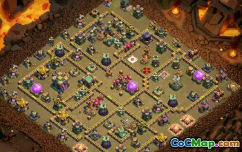 CoC Town Hall 14 Dispositions de base : cartes d'accueil, de trophées et de guerre #16485