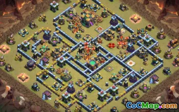 COC市政厅14基本布局：家庭，战争和地图＃12952
