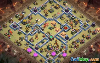 COC Town Hall 14 ბაზის განლაგება: მთავარი, ომი და რუქები #12990