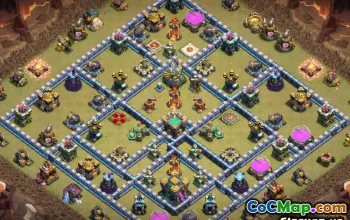 Coc Town Hall 14 Tata Letak Pangkalan - Rumah, Perang & Peta #13174