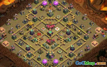 CoC Town Hall 14 التخطيطات الأساسية - الصفحة الرئيسية والحرب والخرائط #16650