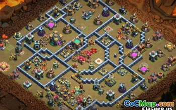 Radnice COC 14 Základní rozložení: Domovské, válečné a trofejní mapy #13046